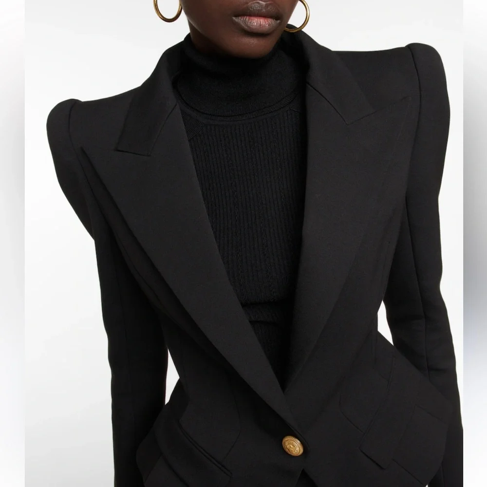 Balmain Blazer- Flap pockets Single-breasted Blazer - Picture 5 of 13